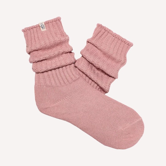 UGG Women's Tyla Slouchy Crew Sock in Clay Pink. 1145331 - Picture 2 of 2